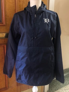 Berchmans Navy Packable Anorak Rain Jacket