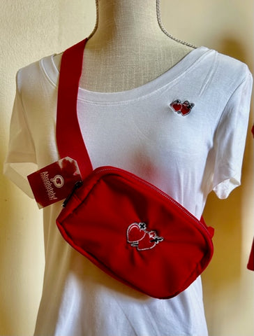 Crossbody Belt Bag with heart logo