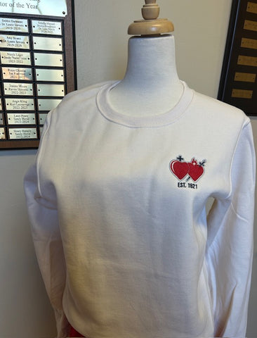 Sweatshirts - Cream sweatshirt with embroidered logo