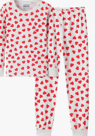 Toddler Long-sleeve Pajamas with Heart Print