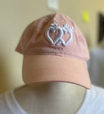 Caps - Pink with full color heart or puffy heart logo
