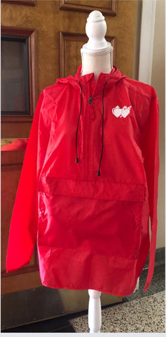 ASH Red Packable Anorak Rain Jacket