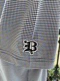 Mens Port Authority Navy/White Gingham Polo