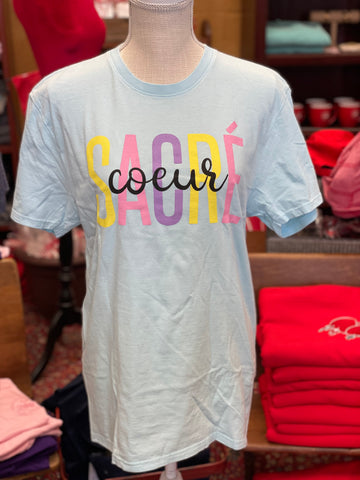 Sacré Coeur short sleeve blue T-shirt