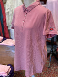 Ladies Port Authority Gingham Polo w/Heart logo