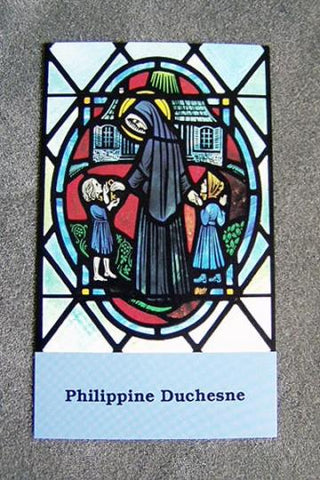 Prayer Card - St. Philippine w/Schoolchildren